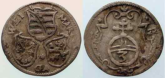 Sachsen Alt Weimar: 3 Kreuzer 1622